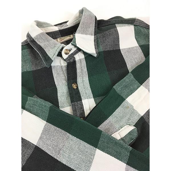 古着 90s FIVE BROTHER 好配色 ブロック チェック ヘビー フランネル