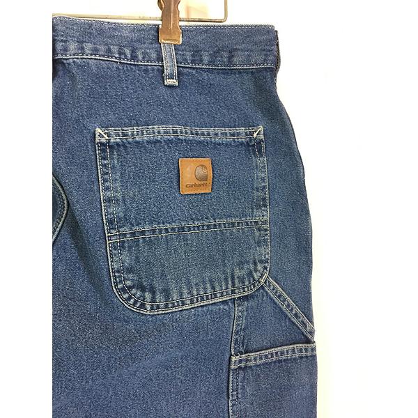 Carhartt デニムパンツ W32 L34 色落ち ジーンズ ワイド ワーク 古着 Carhartt デニム ペインター ワーク パンツ W34 L31 : 古着