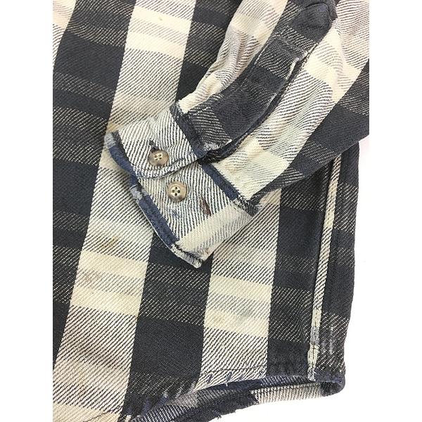 古着 90s Carhartt ブラック ブロック チェック ヘビー フランネル