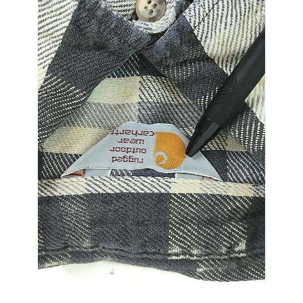 古着 90s Carhartt ブラック ブロック チェック ヘビー