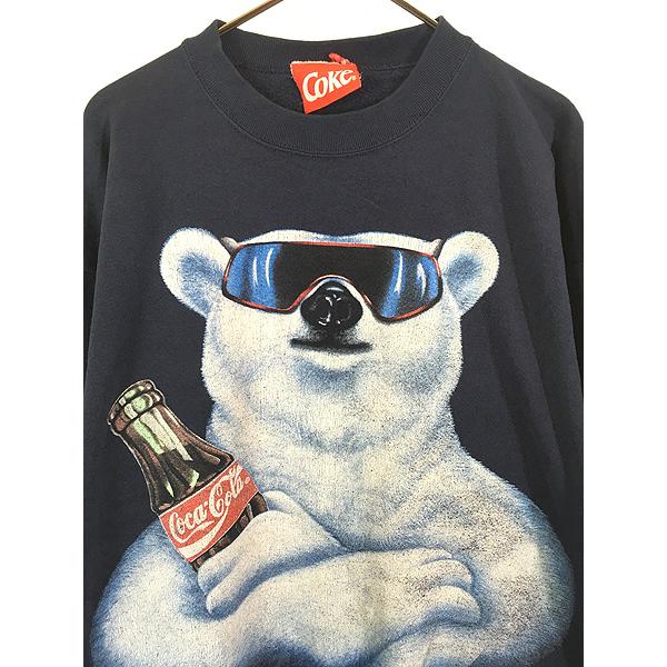 古着 90s USA製 Coca-Cola コーラ シロクマ 企業 ロゴ プリント 古着 90s USA製 Coca-Cola コーラ シロクマ 企業 ロゴ プリント
