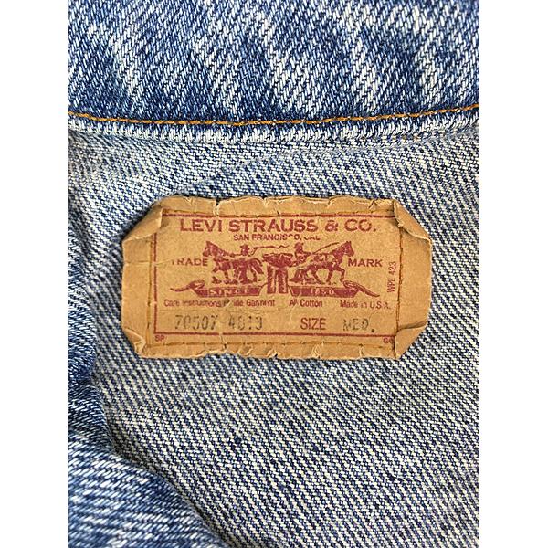 希少カラー usa製 Levi's 70507 赤 トラッカージャケット 80s USA製 Levi'sリーバイス 70507 先染め ブラック デニムジャケット