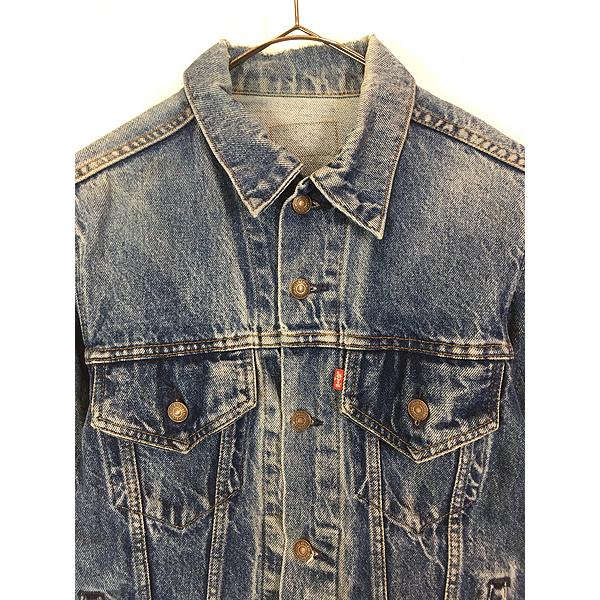 古着 80s USA製 Levi's 71506-0216 4th ポケット付 デニム トラッカー