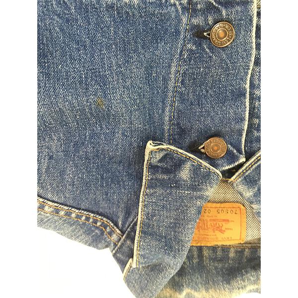 古着 70s USA製 Levi's 70505-0217 4th 濃紺 インディゴ デニム
