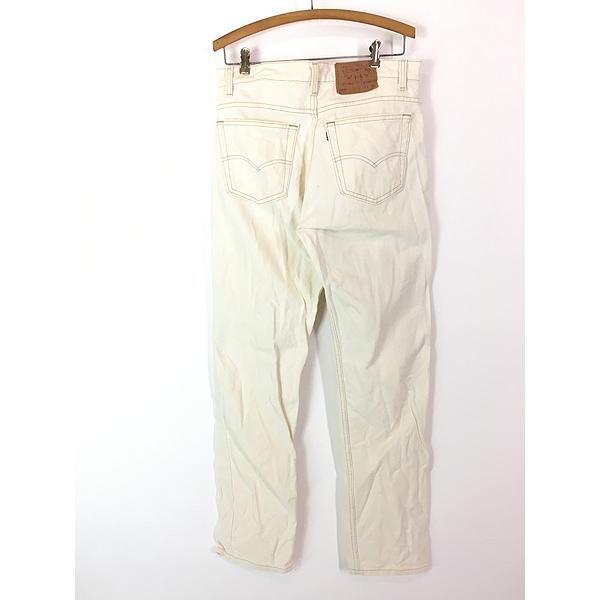 古着 90s USA製 Levi's 505-2652 オフホワイト カラー デニム パンツ