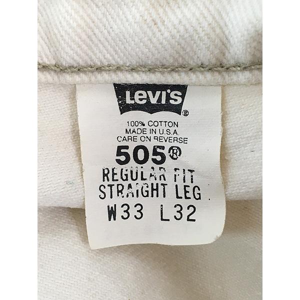 古着 90s USA製 Levi's 505-2652 オフホワイト カラー デニム パンツ ジーンズ スリム W32 L31 古着 90s USA製 Levi's 505-2652 オフホワイト カラー デニム パンツ