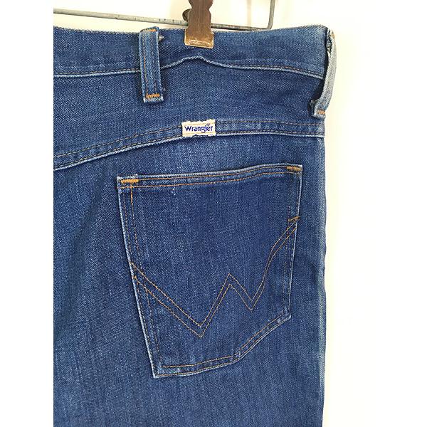 古着 70s Wrangler 945DEN 濃紺 ブルー デニム パンツ ジーンズ ブーツ