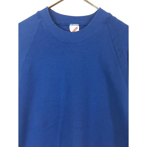 古着 90s USA製 Jerzees 無地 ソリッド プレーン ラグラン スウェット 
