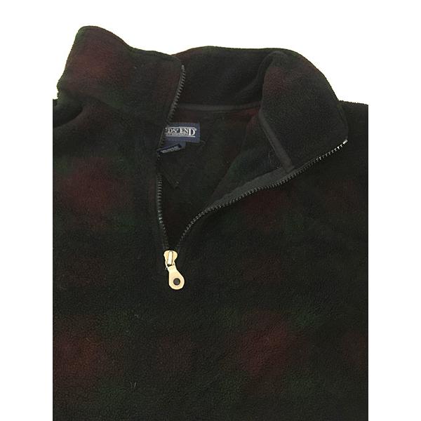 古着 90s USA製 LANDS' END チェック 総柄 ハーフジップ プル 古着 90s USA製 LANDS' END チェック 総柄 ハーフジップ プル