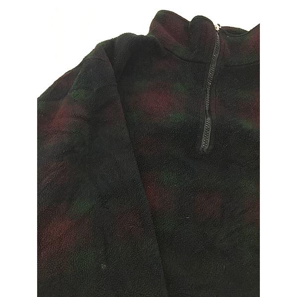 古着 90s USA製 LANDS' END チェック 総柄 ハーフジップ プル 古着 90s USA製 LANDS' END チェック 総柄 ハーフジップ プル