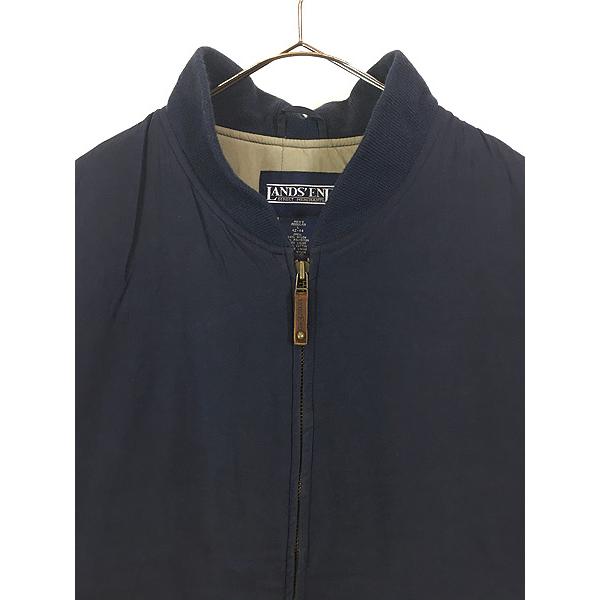 古着 90s LANDS' END パデッド ピーチスキン ドリズラー ジャケット