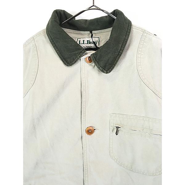 90s llbean ハンティングジャケット カバーオール 古着 90s LL Bean 名作 グリーン ダック ハンティング