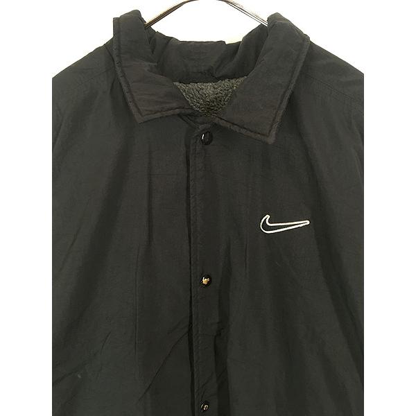 古着 90s NIKE ワンポイント スウォッシュ パッチ 裏ボア ナイロン