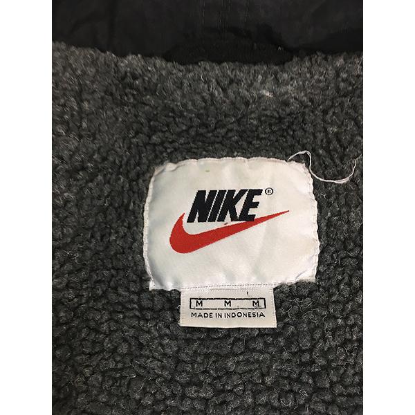古着 90s NIKE ワンポイント スウォッシュ パッチ 裏ボア ナイロン コーチ ジャケット M 古着 古着 90s NIKE ワンポイント スウォッシュ パッチ 裏ボア ナイロン