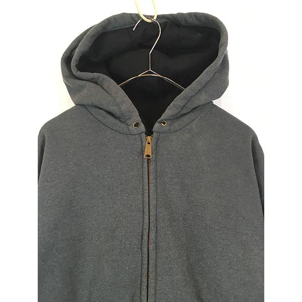 古着 Carhartt 裏地 メッシュ ワンポイント パッチ スウェット ジップ