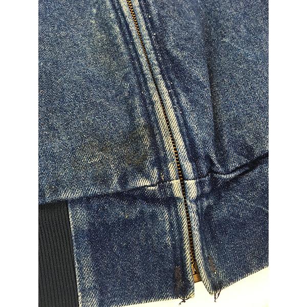 古着 80s USA製 Carhartt 裏地 ネイティブ柄 ブランケット 濃紺