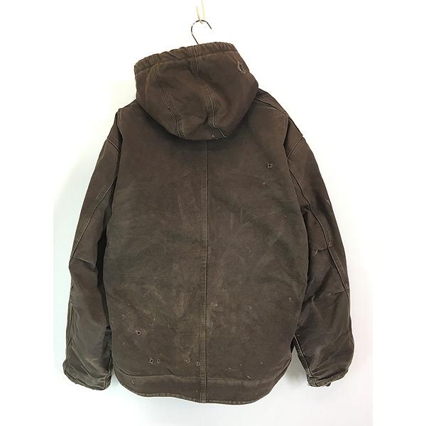 古着 Carhartt 裏ボア ダークブラウン ダック デトロイト ジャケット 