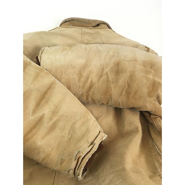 古着 90s USA製 Carhartt ブラウン ダック パデット