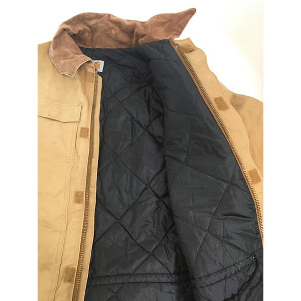 古着 Carhartt ブラウン ダック パデット トラディショナル コート M位