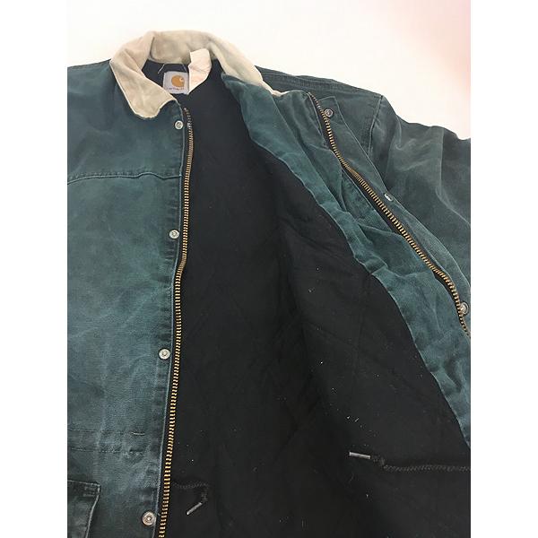 古着 80s USA製 Carhartt ウエスタンヨーク ブルー ダック 防寒