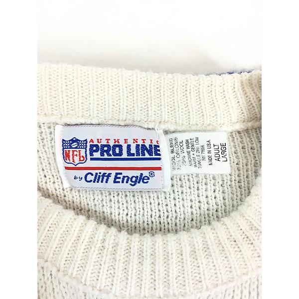 古着 90s USA製 NFL New York Giants ジャイアンツ アクリル ウール