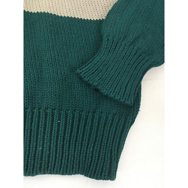 古着 90s Eddie Bauer 3tone ワイド ボーダー ローゲージ コットン