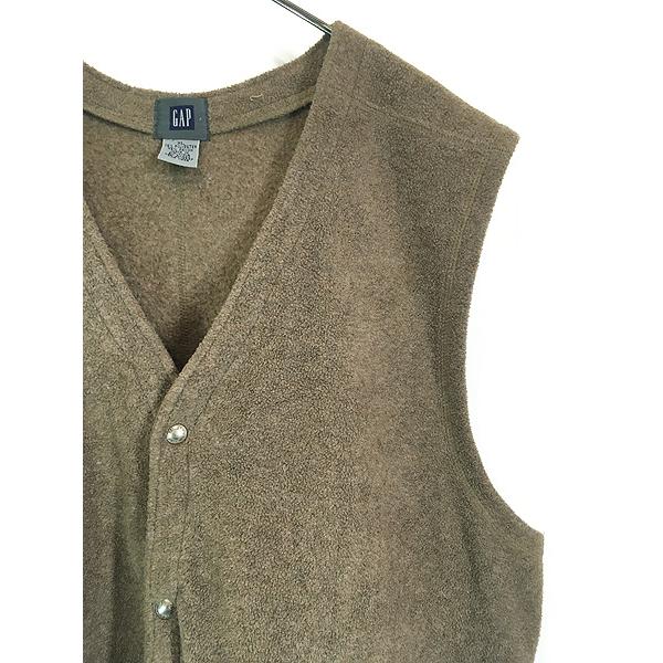 old gap ギャップ ボア フリース ベスト BEIGE 90s 90s GAP オールドギャップ フリース ベスト グレー系 XL 90年代 ビッグ