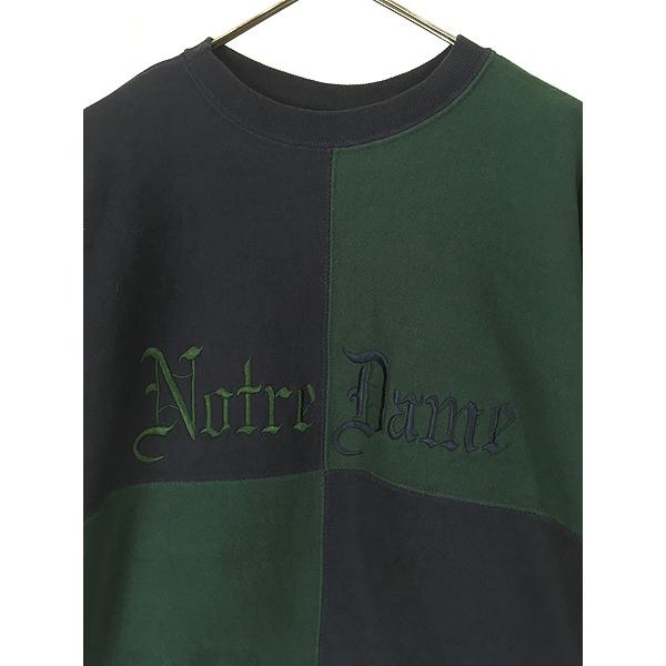 古着 90s USA製 MV Sport Pro Weave 「Notre Dame」 バイカラー
