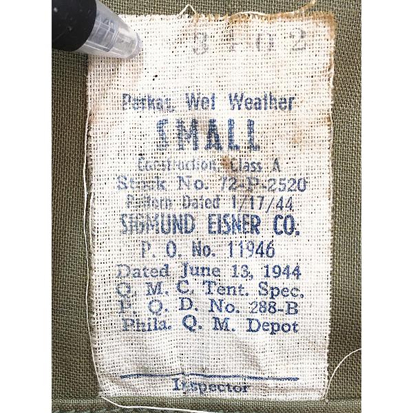 古着 40s 米軍 USN N-2 WET WEATHER PARKA 初期 フックタイプ