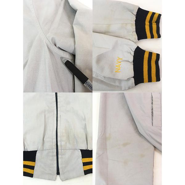 古着 80s 「NAVY」 両面 ミリタリー リバーシブル コットン スタジアム ジャケット スタジャン S 古着 80s 「NAVY」 両面 ミリタリー リバーシブル コットン スタジアム