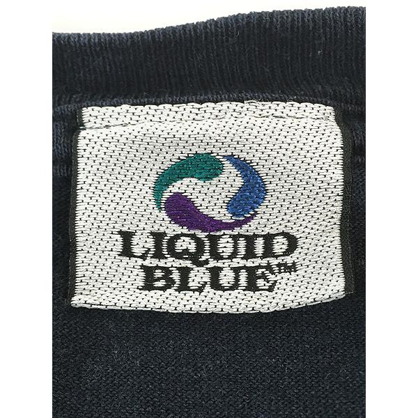 古着 90s LIQUID BLUE インディアン ウルフ イーグル オールオーバー T
