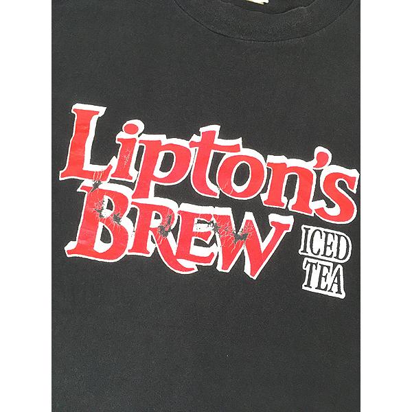 古着 90s Canada製 Lipton's BREW リプトン アイスティー 企業 Tシャツ