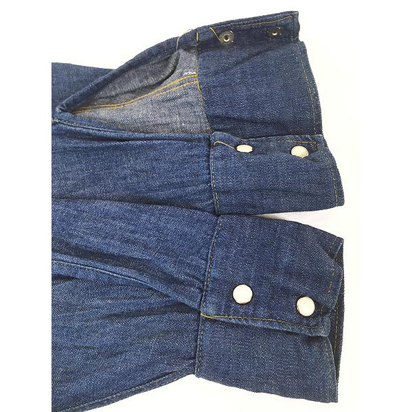 古着 60-70s Madewell ミミ付 フルスナップボタン 真紺 インディゴ