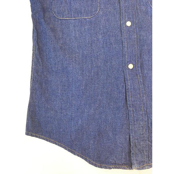 古着 60-70s Madewell ミミ付 フルスナップボタン 真紺 インディゴ
