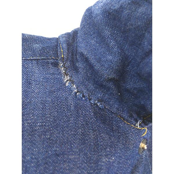 古着 60-70s Madewell ミミ付 フルスナップボタン 真紺 インディゴ