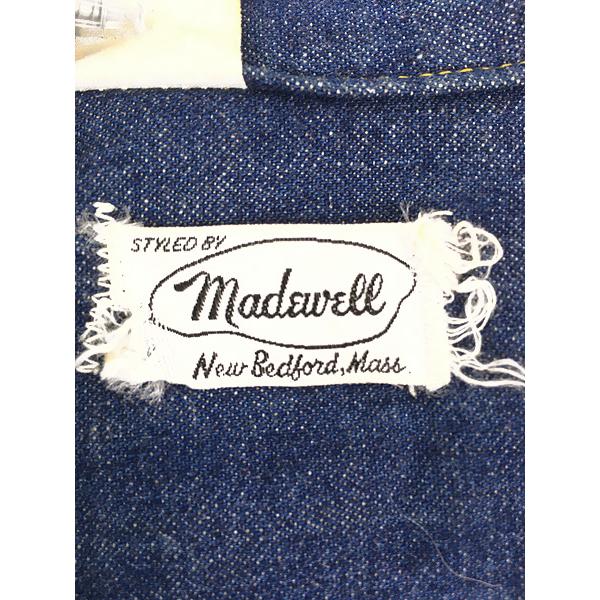 古着 60-70s Madewell ミミ付 フルスナップボタン 真紺 インディゴ
