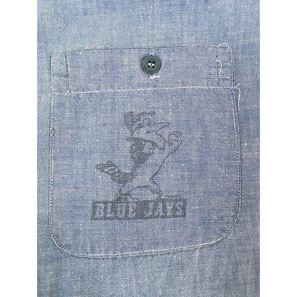 古着 60s Sanforized スタンプ 「BLUE JAYS」 染み込み 100%コットン