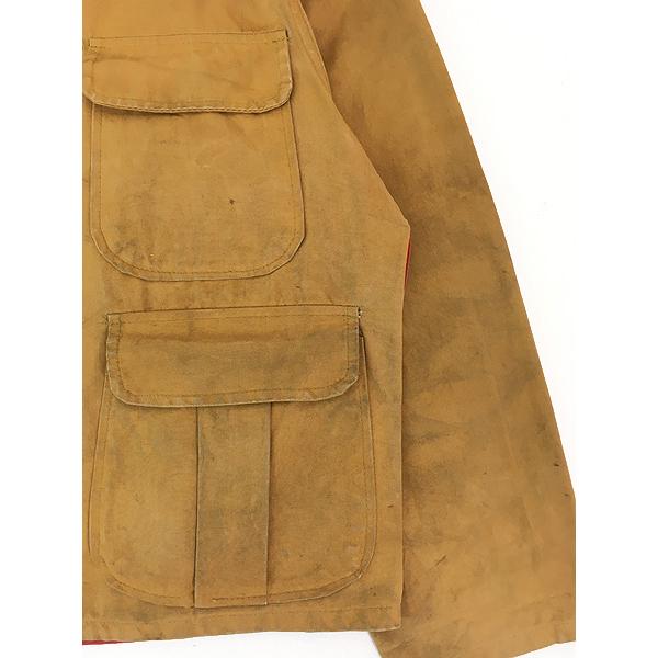 古着 50-60s SAFTBAK レッド × ブラウン 2tone コットン ダック