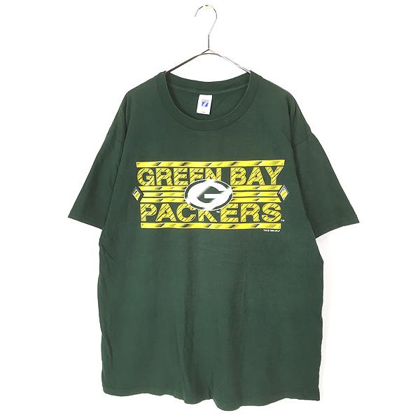 古着 90s USA製 NFL Green Bay Packers パッカーズ 両面 BIG プリント