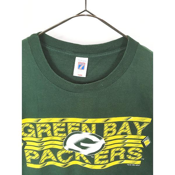 古着 90s USA製 NFL Green Bay Packers パッカーズ 両面 BIG プリント