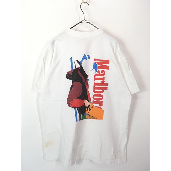 古着 90s USA製 Marlboro マルボロ カウボーイ ビビッド アート