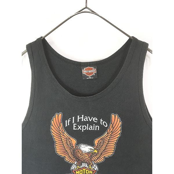 古着 90s USA製 HARLEY DAVIDSON イーグル バー&シールド タンクトップ