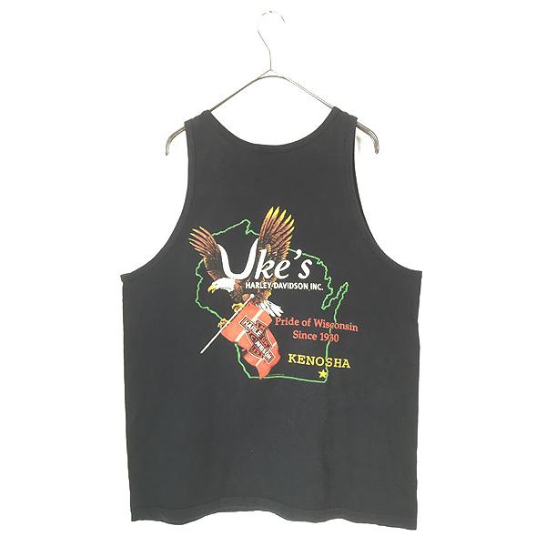 古着 90s USA製 HARLEY DAVIDSON イーグル バー&シールド タンクトップ
