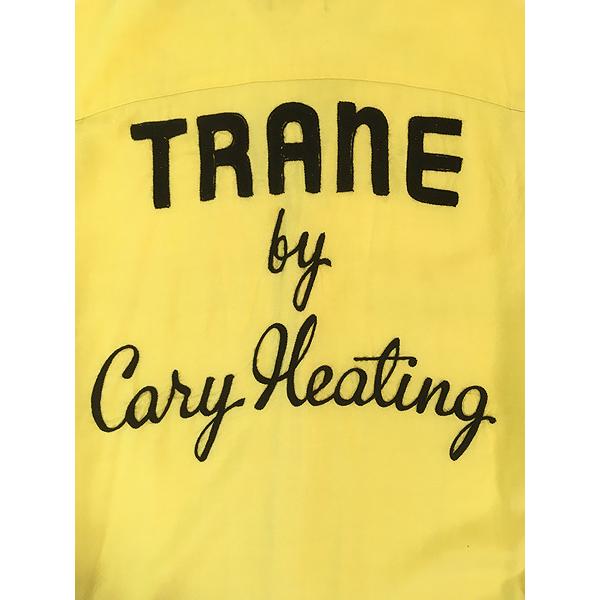 古着 60s Hilton 「TRANE by Cary Heating」 豪華 チェーン ステッチ レーヨン ボーリング シャツ M 古着 60s Hilton 「TRANE by Cary Heating」 豪華 チェーン ステッチ