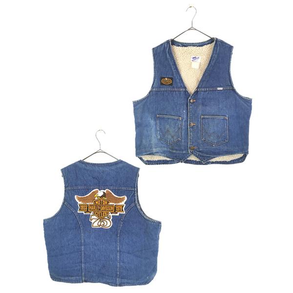 メンズファッション 70s Wrangler デニムベスト 中綿ベスト ボロ USA製