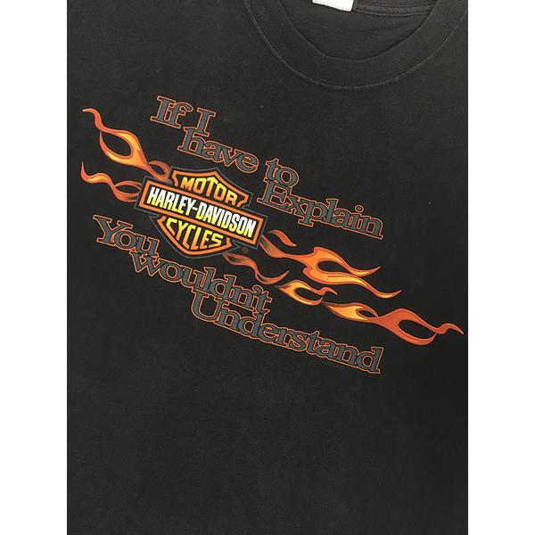 古着 00s HARLEY DAVIDSON バー&シールド ファイヤー バイク