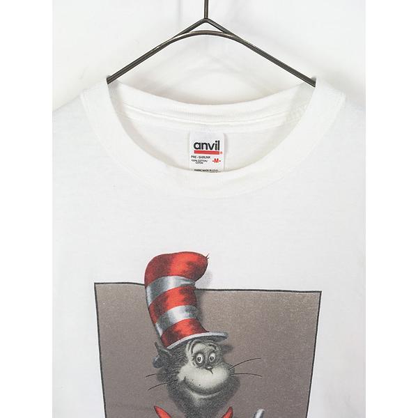 古着 90s Dr Seuss CW 「CAT WEAR」 絵本 キャラクター パロディ T 
