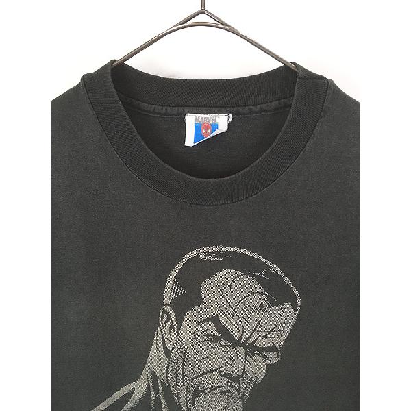 古着 90s MARVEL The Punisher パニッシャー 蓄光 プリント アメコミ