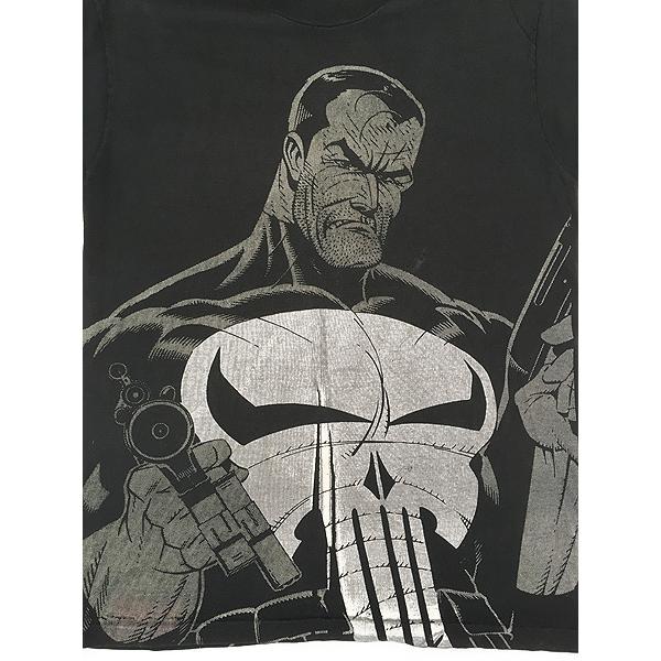 古着 90s MARVEL The Punisher パニッシャー 蓄光 プリント アメコミ