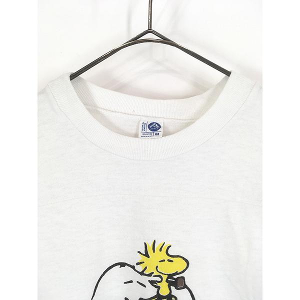 古着 80s USA製 Snoopy スヌーピー 「CHEERS」 フットボール Tシャツ 7